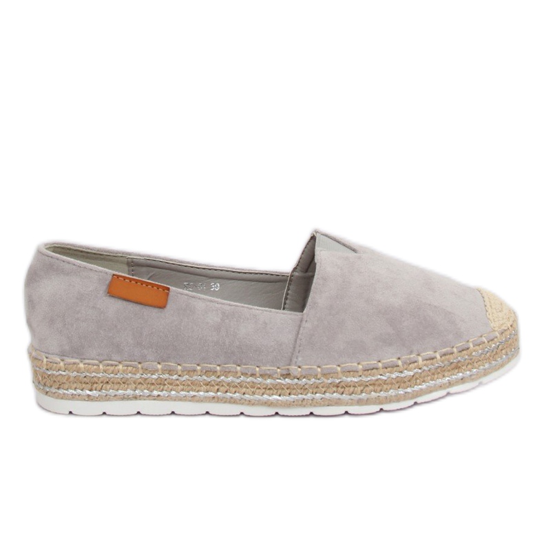 Graue Wildleder Espadrilles RC-61 Grau