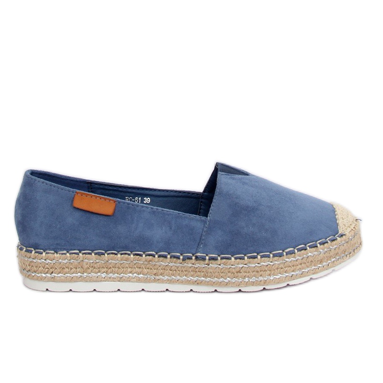 RC-61 Blaue Espadrilles aus Wildleder in Blau
