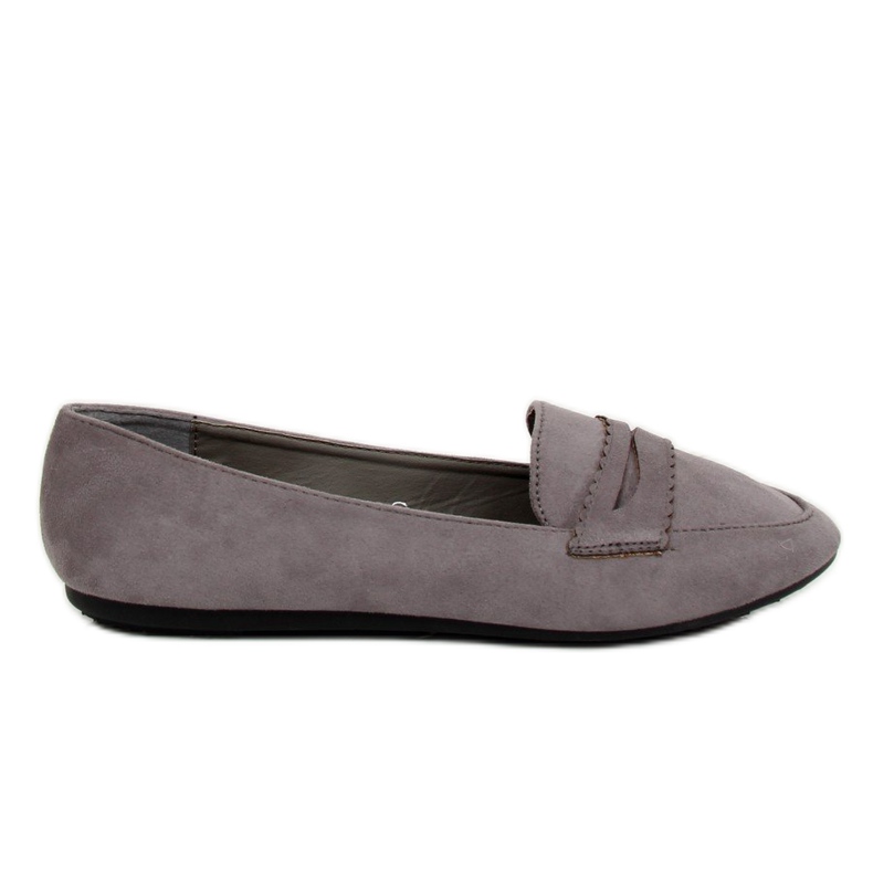 Graue Ballerinas Mokassins JM6655Q Gris