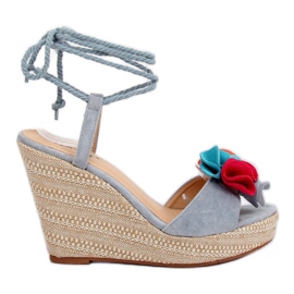 Blau YY27P Blaue Keilsandalen