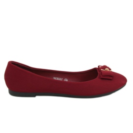 Burgunder-Ballerinas für Damen JM3553J Burdeo rot