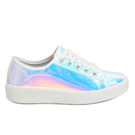 FZ09 Weiße petrolfarbene Turnschuhe