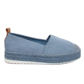 Blau BL247 Blaue Espadrilles auf hohen Sohlen