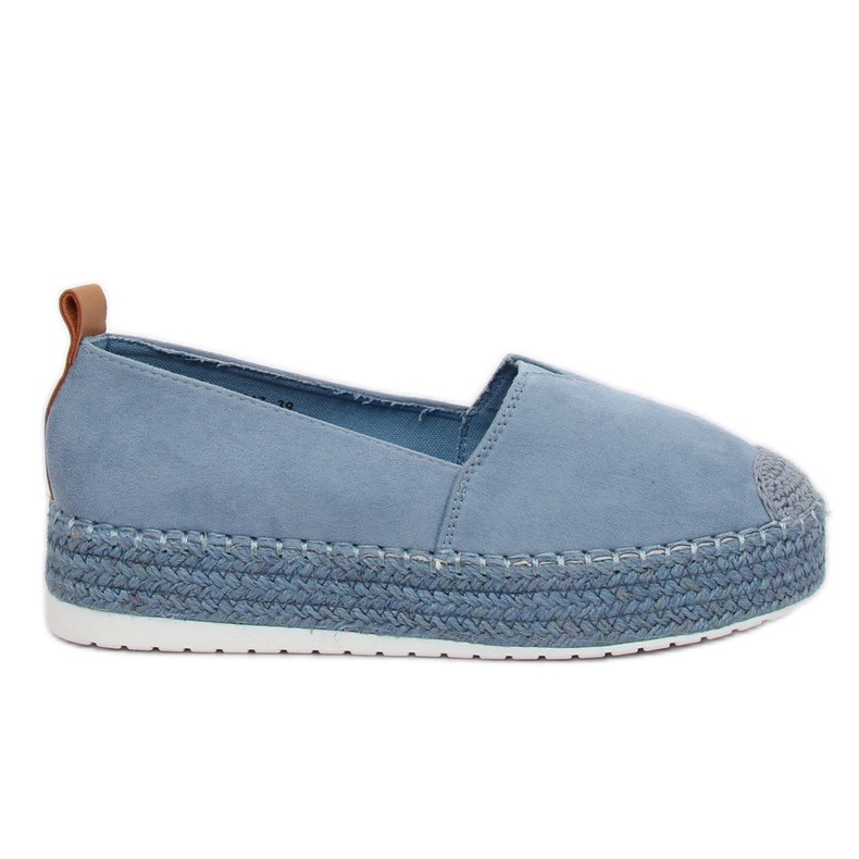 Blau BL247 Blaue Espadrilles auf hohen Sohlen