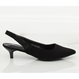 Pumps mit blanker Ferse schwarz B-43 Black