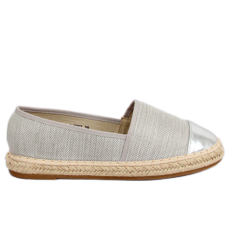 Espadrilles aus grauem Canvas A-9267 Grau