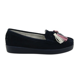 Damen Wildleder Loafer Filippo 661 marineblau