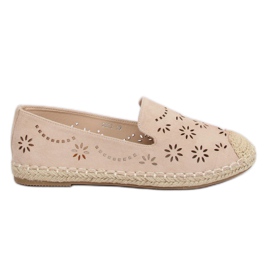 Beige durchbrochene Espadrilles 9023 Beige