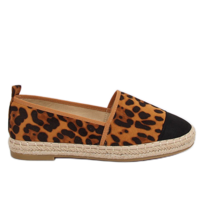Damen Espadrilles 888-15 Leopard schwarz braun mehrfarbig