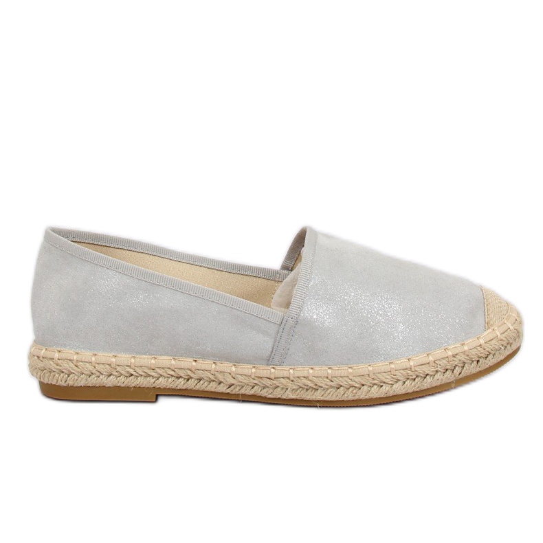 Graue Espadrilles für Damen 665-3 Grau