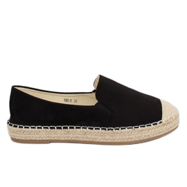 Schwarze Damen Espadrilles 180-5 Schwarz