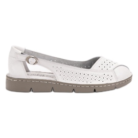 Filippo Ballerinas aus Leder weiß