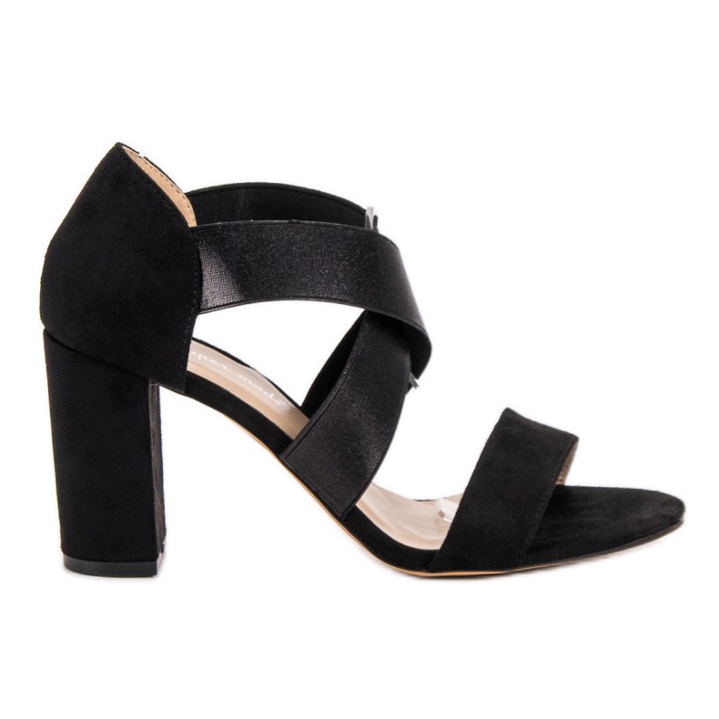 Super Mode Schwarze Sandalen mit hohen Absätzen