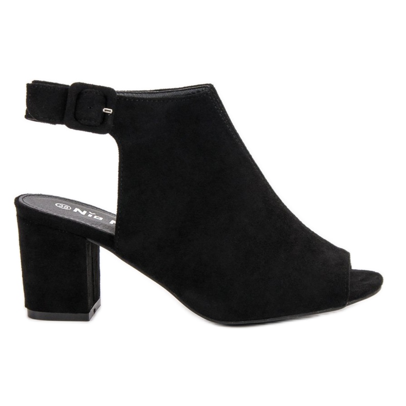 Nio Nio Gebaute Sandalen an einer Bar schwarz