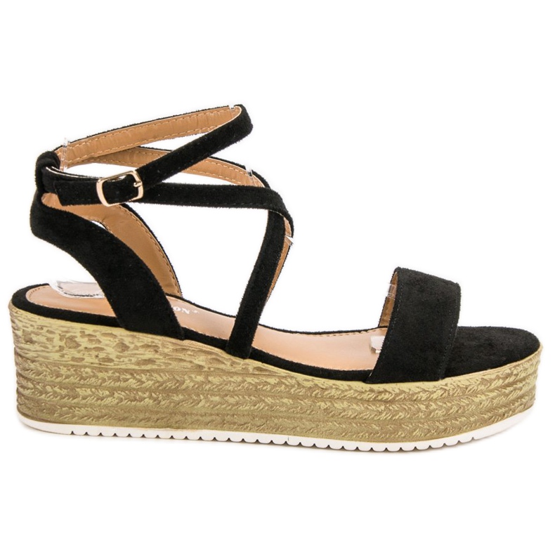 Ch. Creation Schwarze Keilsandalen