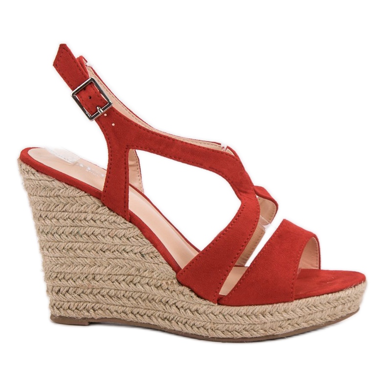 Espadrilles auf Kotrurnie Sandalen rot