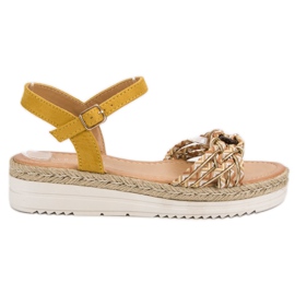 Ch. Creation Modische Espadrilles-Sandalen gelb