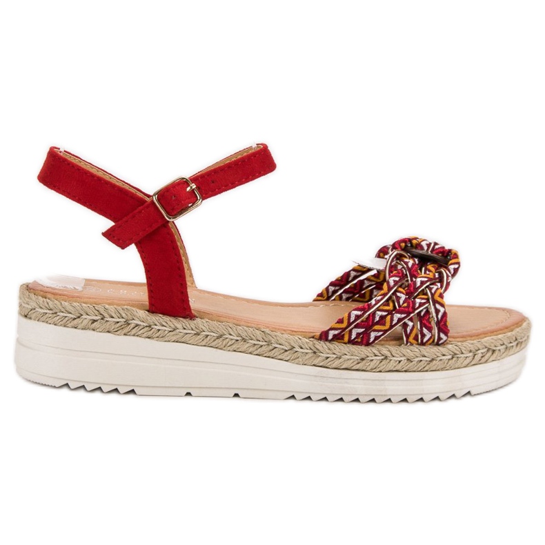 Ch. Creation Modische Espadrilles-Sandalen rot