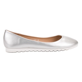 Yes Mile Klassische silberne Ballerinas grau