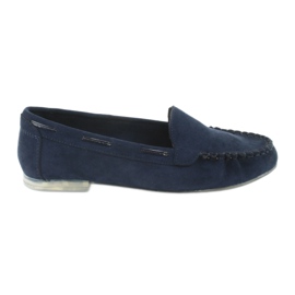 Damen Wildleder Loafer Sergio Leone 722 marineblau