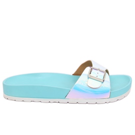 Blau BG27P Blaue Petrol Pantoffeln