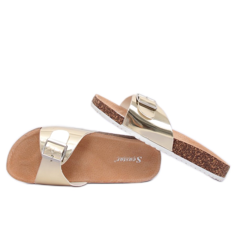 Metallic gold DD94P Gold Hausschuhe golden