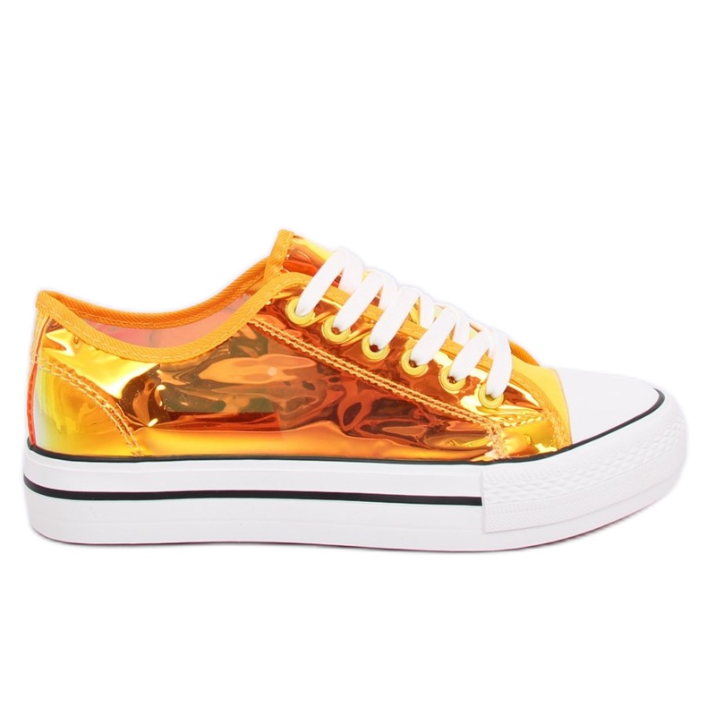 Gelbe XL19P Gelbe petrolfarbene Turnschuhe golden