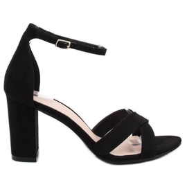 Sandalen auf der Post schwarz NF-40P Black