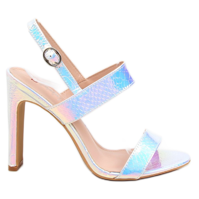 Sandalen in Petrol NF-41P Silber grau