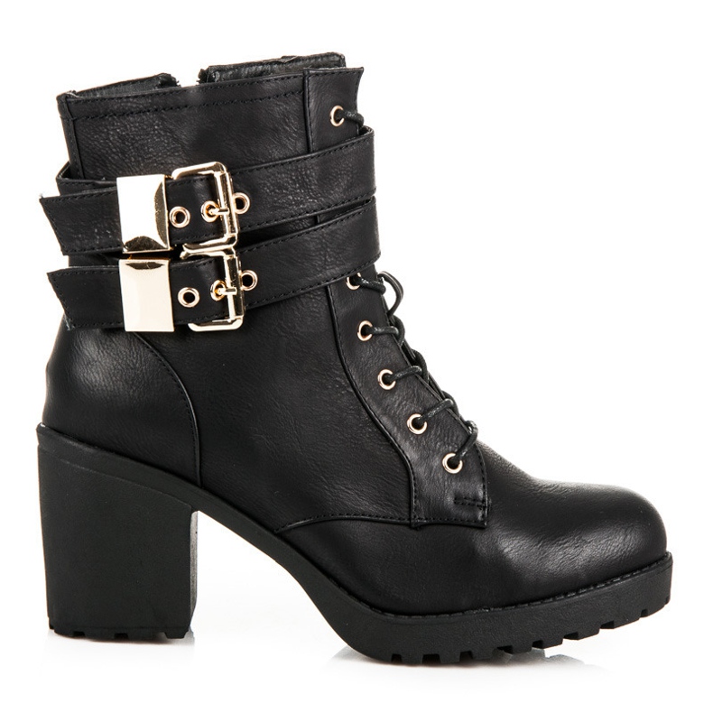 Bequeme Stiefel mit Fell schwarz