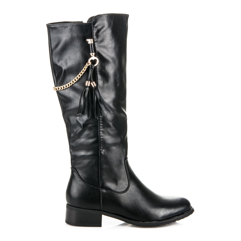 Bella Star Stiefel mit Kette schwarz