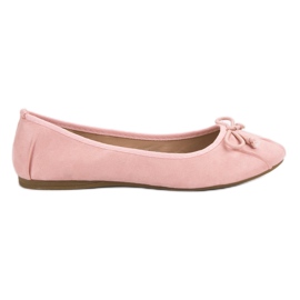 Lucky Shoes Rosa gebundene Ballerinas