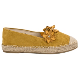 Espadrilles mit Blumen gelb