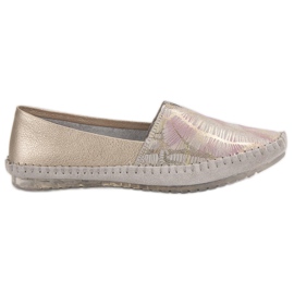 VINCEZA Leder Slipper gelb