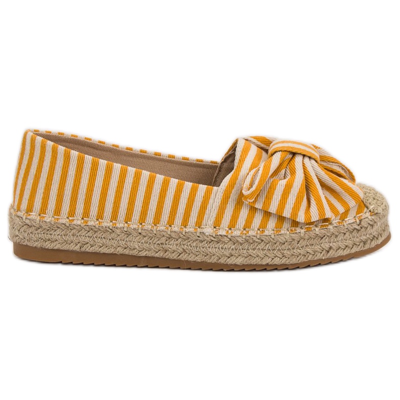 Gestreifte Espadrilles gelb