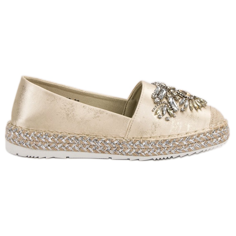 Goldene Espadrilles mit Ornamenten