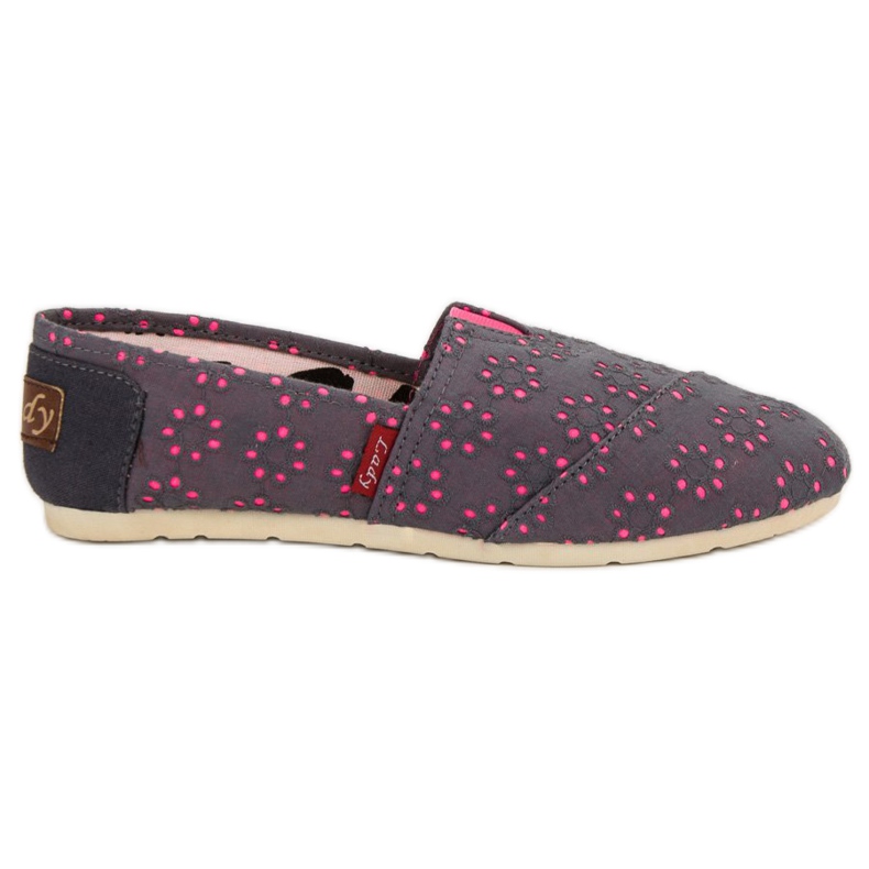 L. Day Slip-on-Espadrilles grau rosa