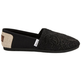 L. Day Slipons mit Muster schwarz