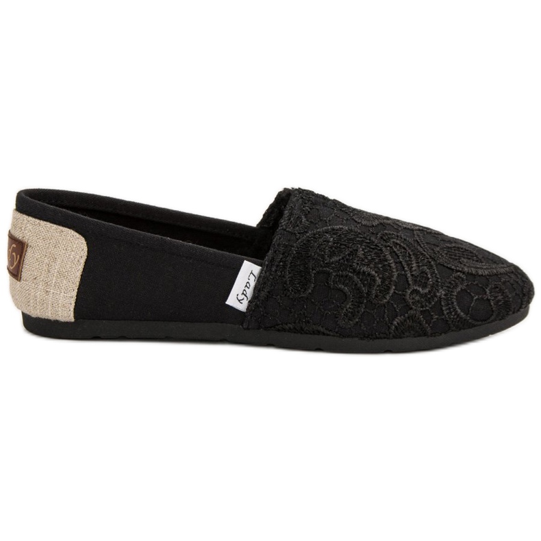 L. Day Slipons mit Muster schwarz