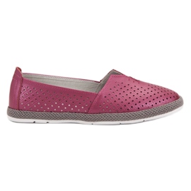 Sneakers aus Leder zum Hineinschlüpfen VINCEZA lila