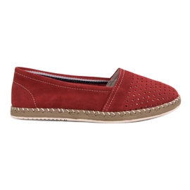 Filippo Rote Leder-Espadrilles
