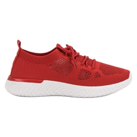 Luftige Sportschuhe rot