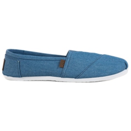 Blaue Slip-On-Sneakers