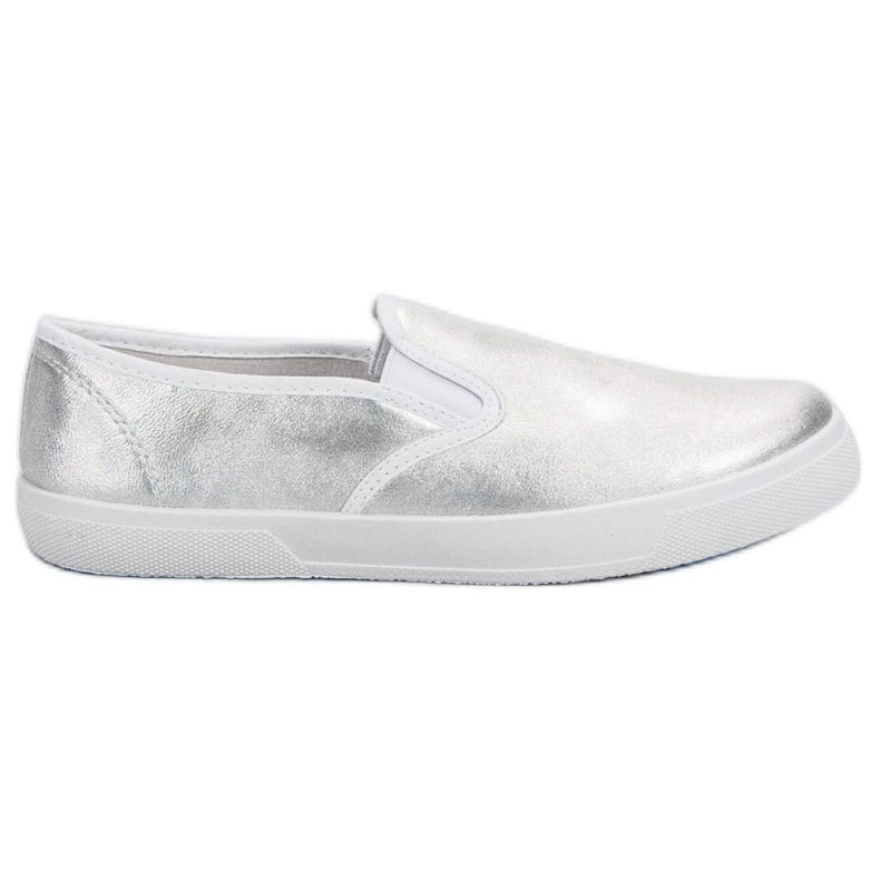 Silberne Slipons grau