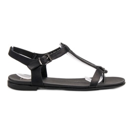 Filippo Schwarze Sandalen aus Flip-Flops