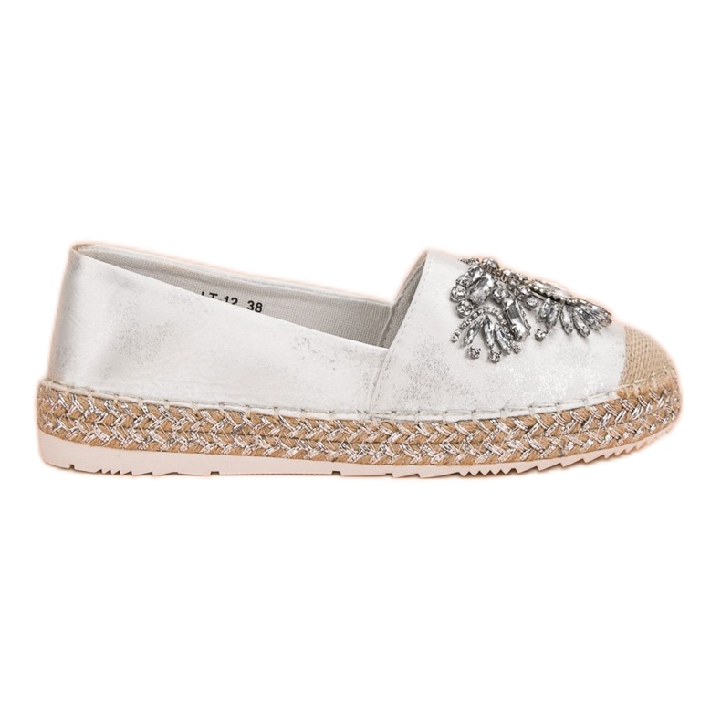 Weiße Espadrilles mit Ornamenten