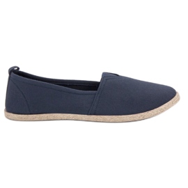 Marineblaue Slip-On-Sneakers
