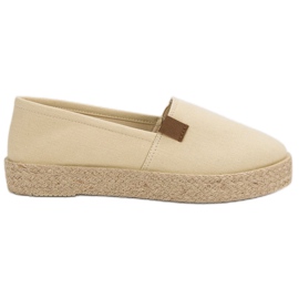 Beige Espadrilles zum Hineinschlüpfen