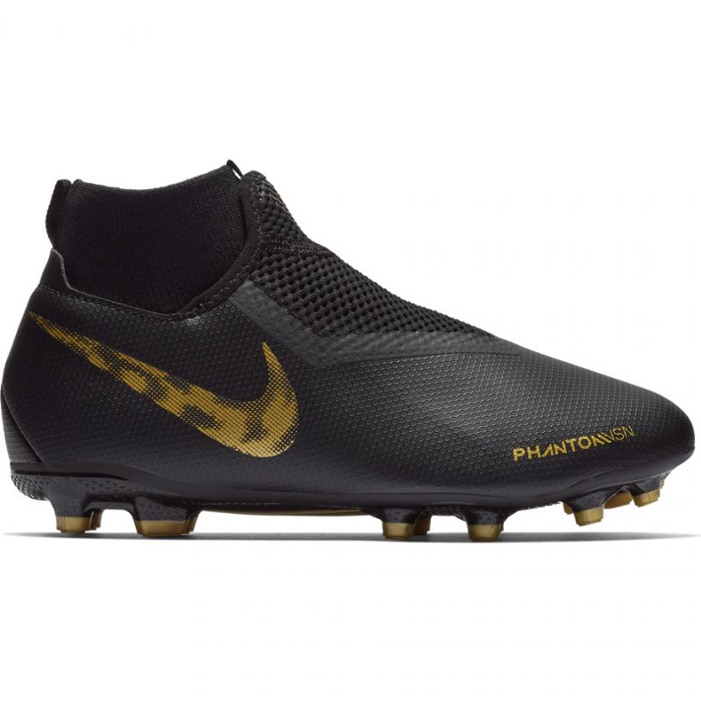 Nike Phantom Vsn Academy Df FG / MG Jr AO3287-077 Fußballschuhe schwarz schwarz
