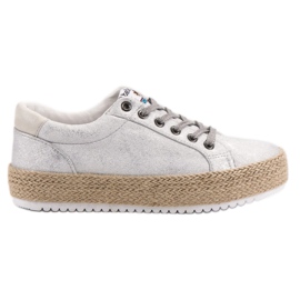 Betler Modische Espadrilles-Sneaker grau